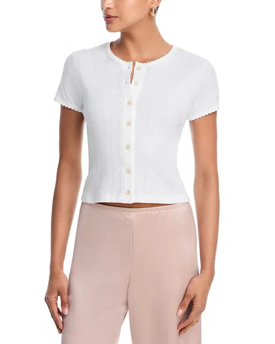 Leset Pointelle Top In White
