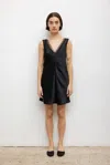 Leset Barb Lace-trimmed Satin Minidress