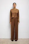 Leset Pre-order: Barb Wide Leg Pant In Henna