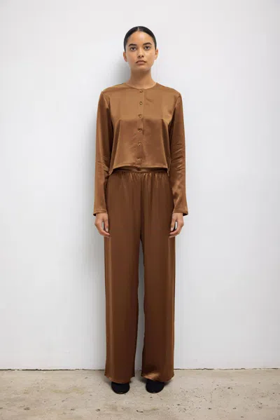 Leset Pre-order: Barb Wide Leg Pant In Henna