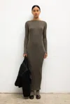 Leset Pre-order: Blake Rib Long Sleeve Maxi In Green
