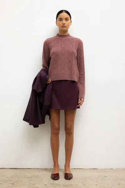 Leset Pre-order: Noah Wrap Skirt In Purple