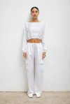 Leset Pre-order: Yoko Drawstring Pant In White