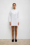 Leset Yoko Cotton Mini Tunic Dress In White