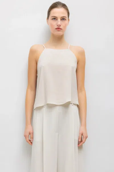 Leset Pre-order: Ari High Neck Tank In Gray