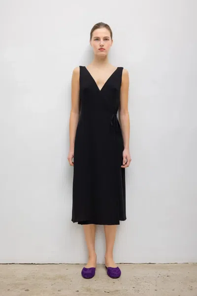 Leset Pre-order: Ari Wrap Dress In Black