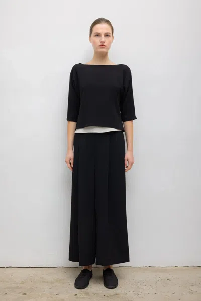 Leset Pre-order: Arielle Crop Wide Leg Trouser In Black