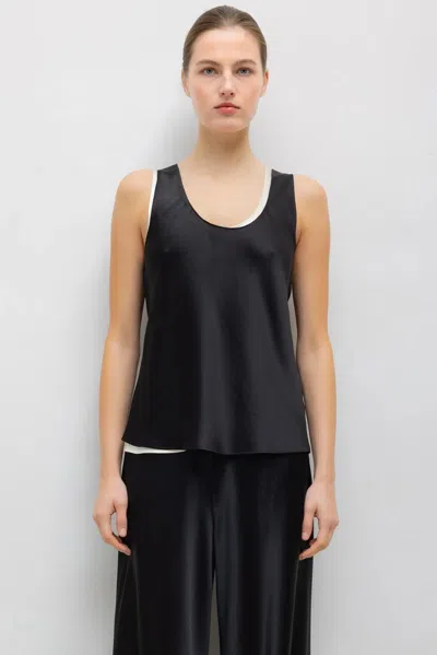 Leset Pre-order: Barb Bias Tank In Black