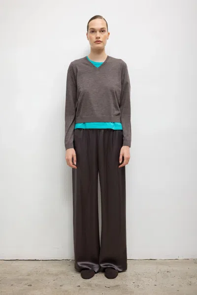 Leset Pre-order: Barb Wide Leg Pant In Brown