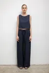 Leset Pre-order: Daniel Drawstring Pocket Pant In Blue