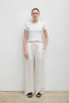 Leset Pre-order: Daniel Drawstring Pocket Pant In White