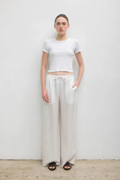 Leset Pre-order: Daniel Drawstring Pocket Pant In White