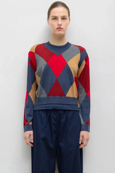 Leset Pre-order: James Argyle Classic V Neck In Multi