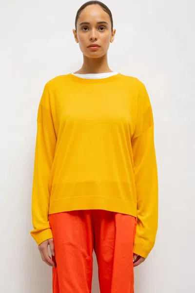 Leset Pre-order: James Oversized Crewneck In Orange