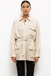 Leset Kim Drawstring Jacket In Neutral