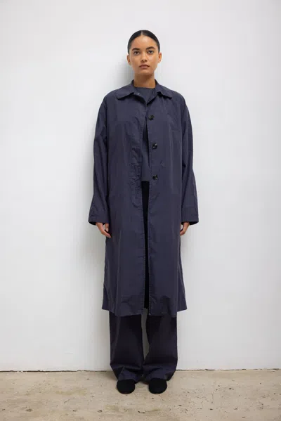 Leset Pre-order: Kyoto Car Coat In Blue