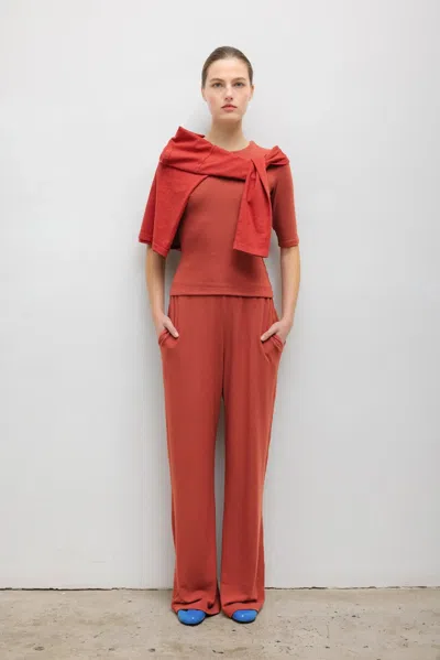 Leset Pre-order: Lauren Pocket Pant In Brown