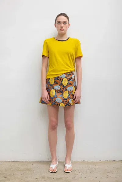 Leset Pre-order: Pam Wrap Skirt In Gold
