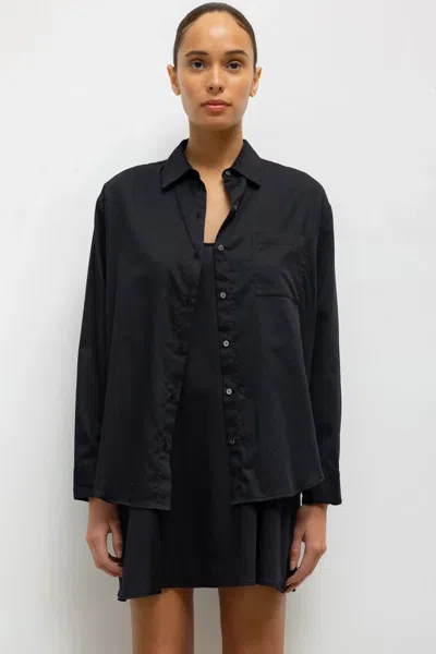 Leset Pre-order: Yoko Classic Button Down In Black