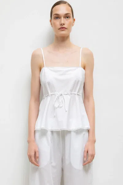 Leset Pre-order: Yoko Lace Tank Top In White