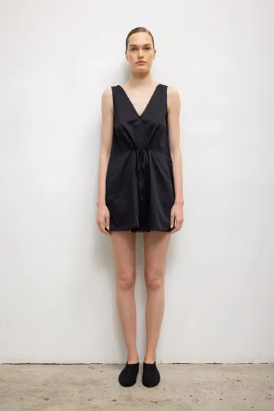 Leset Pre-order: Yoko Lace V Neck Mini In Black