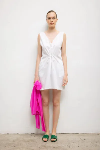 Leset Pre-order: Yoko Lace V Neck Mini In White