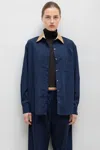 Leset Pre-order: Yoshi Contrast Classic Button Down In Blue