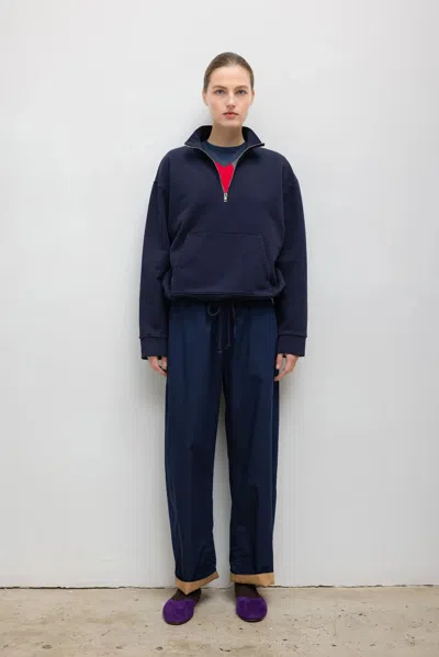 Leset Pre-order: Yoshi Contrast Drawstring Pant In Blue
