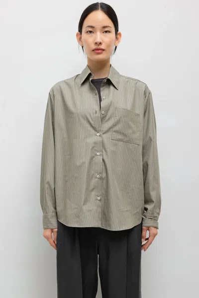 Leset Pre-order: Yoshi Stripe Classic Button Down In Green