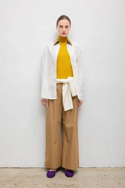 Leset Pre-order: Yoshi Wide Leg Boxer Pant In Nude