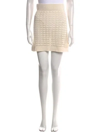 Pre-owned Leset Printed Mini Skirt In Neutral