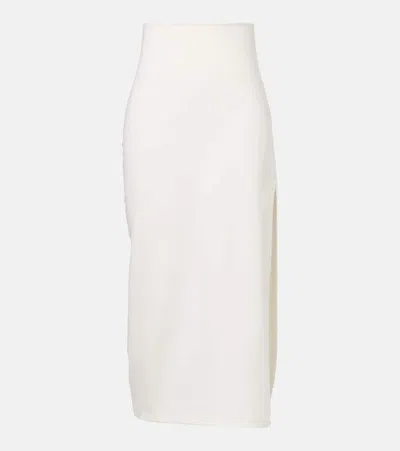 Leset Rio Jersey Midi Skirt In White