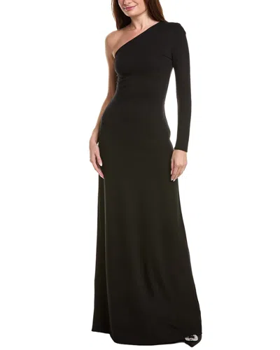 Leset Rio One-shoulder Maxi Dress In Black