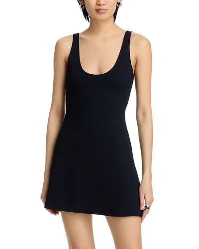 Leset Rio Scoop Neck Mini Dress In Black