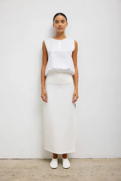 Leset Rio Side Slit Skirt In Neutral