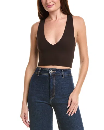 Leset Rio V Crop Tank In Brown