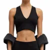Leset Rio Cropped Tank Top In Black