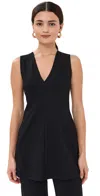 Leset Black Rio V Tunic Top In Black