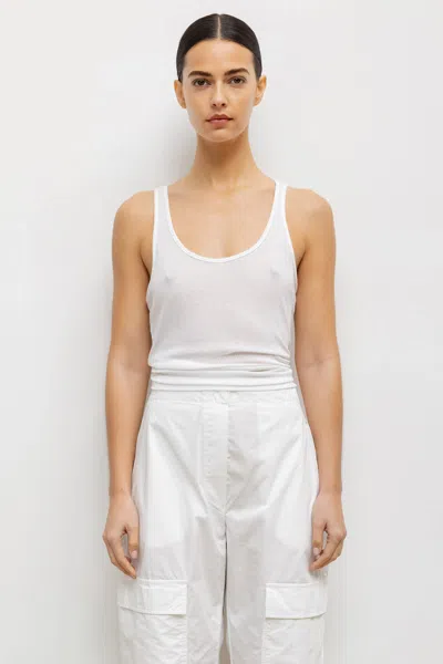 Leset Rozzi Scoop Neck Tank In White