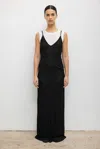 Leset Rozzi V Neck Muscle Maxi Dress In Black