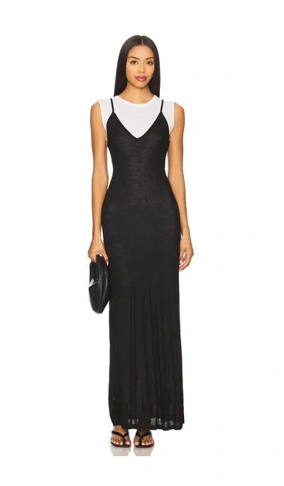 Leset Rozzi V Neck Muscle Maxi Dress