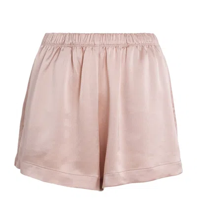 Leset Satin Barb Lounge Shorts