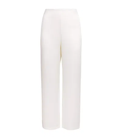 Leset Arielle Crepe Wide-leg Pants In White