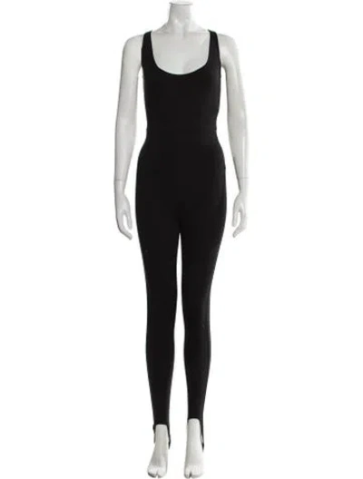 Pre-owned Leset Scoop Neck Jumpsuit In Black