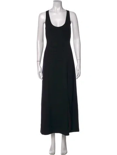 Pre-owned Leset Scoop Neck Long Dress W/ Tags In Black