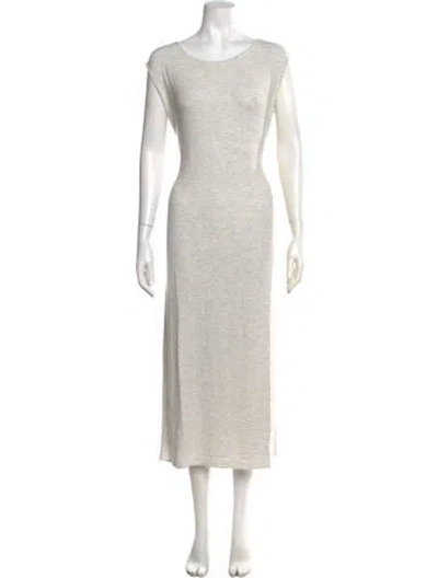 Pre-owned Leset Scoop Neck Long Dress W/ Tags In Gray