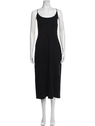 Pre-owned Leset Scoop Neck Midi Length Dress W/ Tags In Black