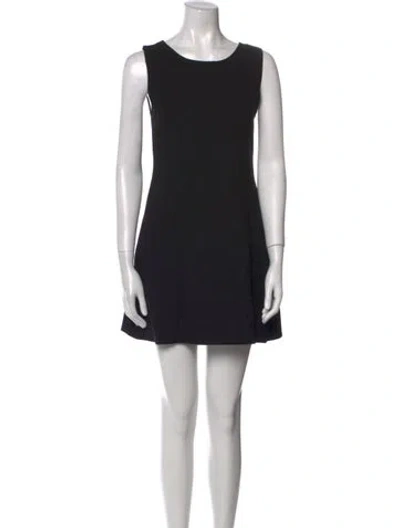 Pre-owned Leset Scoop Neck Mini Dress In Black
