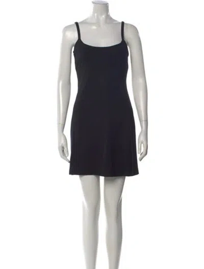 Pre-owned Leset Scoop Neck Mini Dress In Black