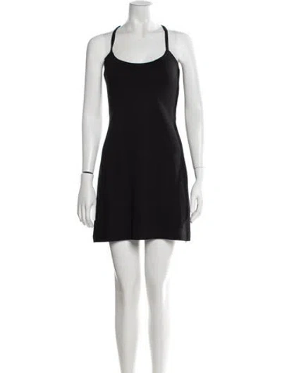 Pre-owned Leset Scoop Neck Mini Dress In Black